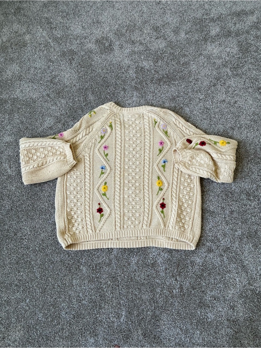 The Great Floral Cable Knit Sweater - Picture 4 of 9